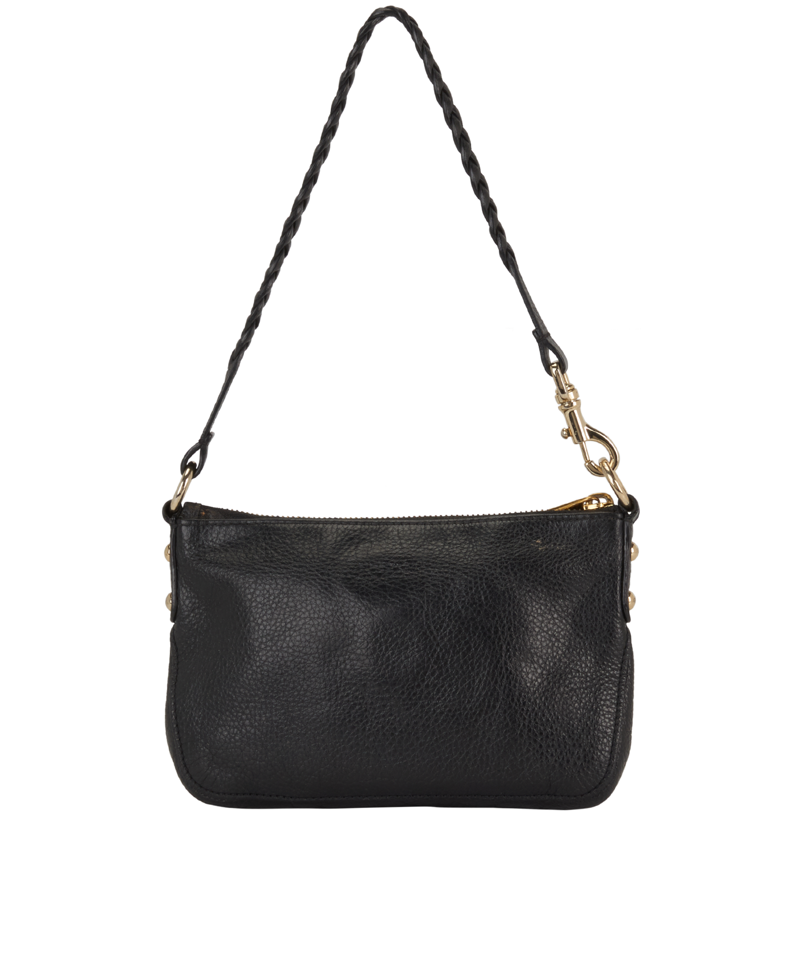 Daria Pochette, &pound;220, Handbags, Black, Leather, Back view